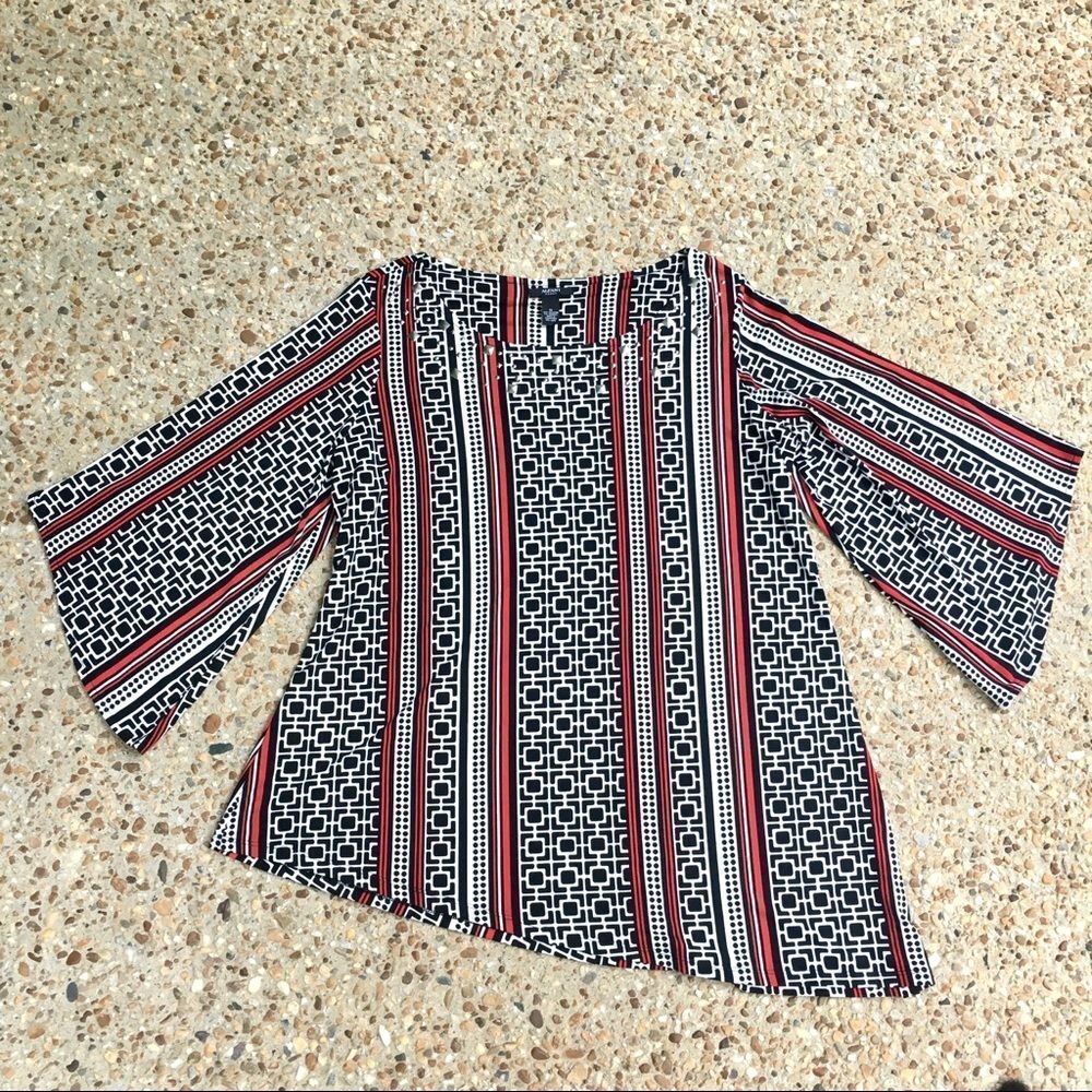 Alfani Woman Studded Asymmetrical Hem Blouse 1X